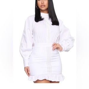 Fashion Nova White Mini Dress NWT